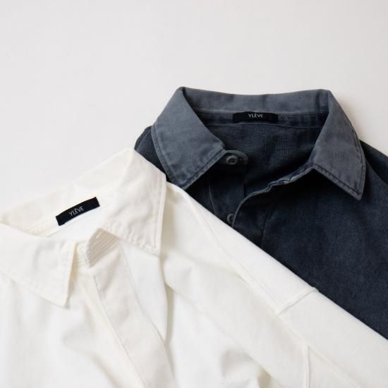 YLEVE(イレーヴ)「PIGMENT DYE OPEN END COTTON RUGGER P/O YLEVE(イレーヴ)「PIGMENT DYE OPEN END COTTON RUGGER P/O