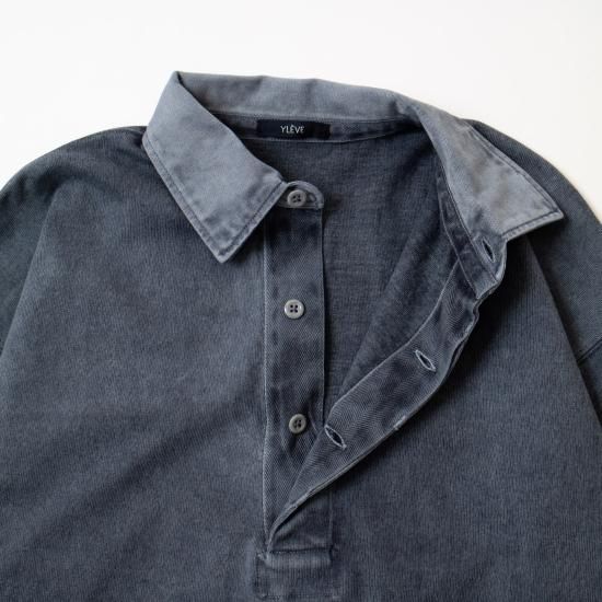 YLEVE(イレーヴ)「PIGMENT DYE OPEN END COTTON RUGGER P/O YLEVE(イレーヴ)「PIGMENT DYE OPEN END COTTON RUGGER P/O