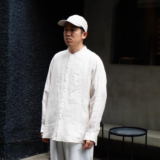 MATURE HA._MIL｜trainer cap / linen canvas washed - csew