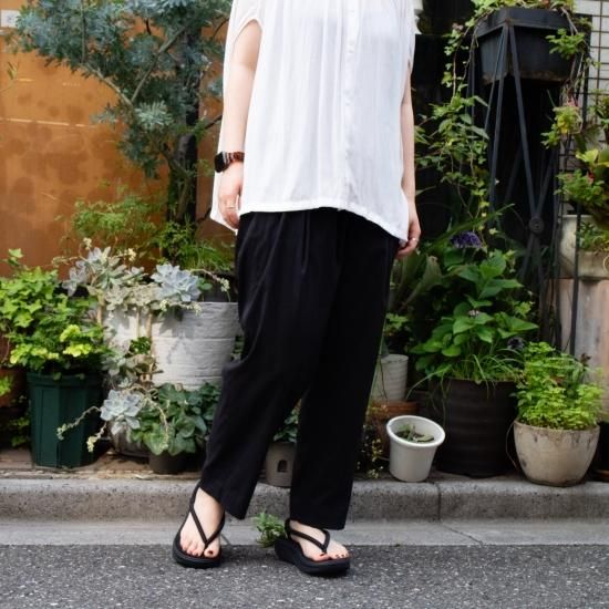 iCB【洗える】Composite Ox セットアップ ノーカラー パンツ ICB 【セットアップ】Tencel Linen OX ワイドパンツ （ベージュ