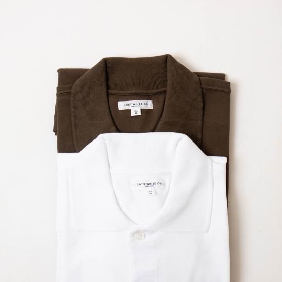 LADY WHITE CO. ベージュ ポロシャツ USA 38 LADY WHITE CO. ベージュ ポロシャツ USA 38