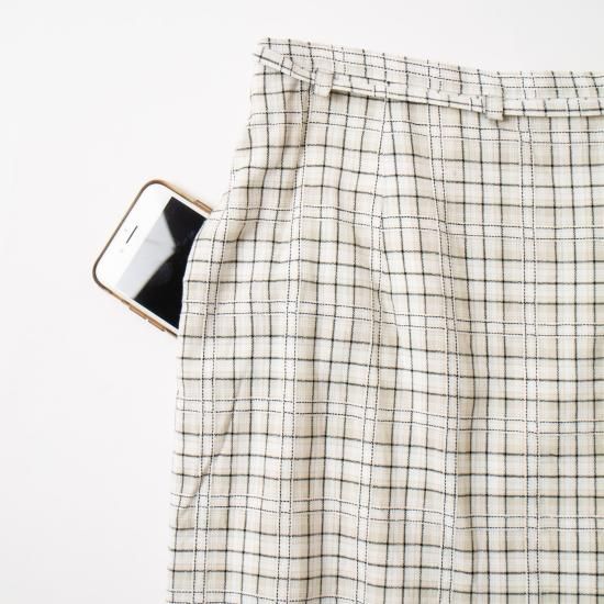 JöICEADDED ジョイスアディッド 「Checked fabric skirt