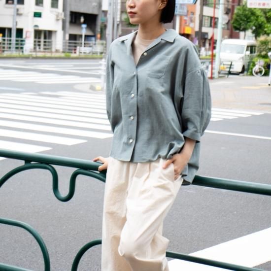 comm.arch. コム・アーチ「Hemp Gauze Open Collar S/S Shirt