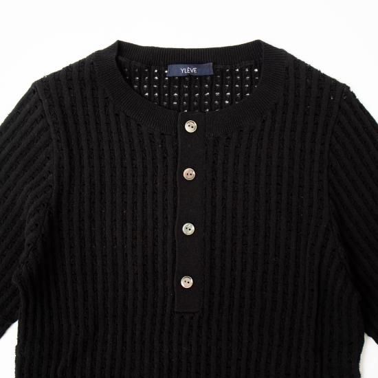 YLEVE（イレーヴ）「ELS ORGANIC COTTON OPEN WORK KN HENLY