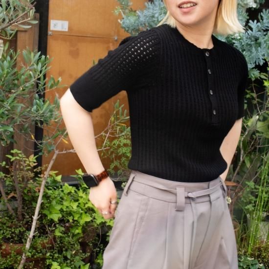 YLEVE（イレーヴ）「ELS ORGANIC COTTON OPEN WORK KN HENLY