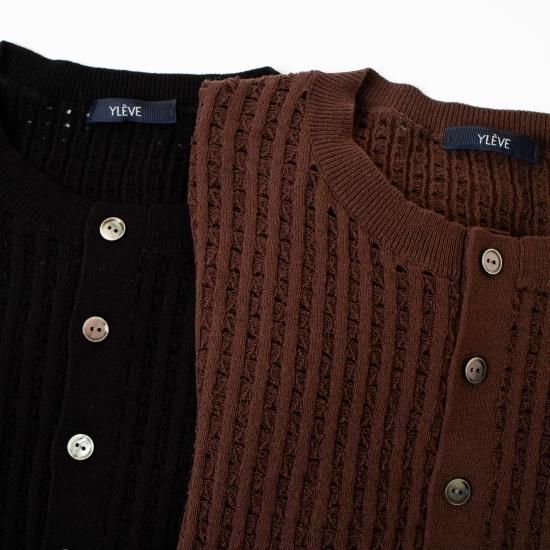 YLEVE（イレーヴ）「ELS ORGANIC COTTON OPEN WORK KN HENLY