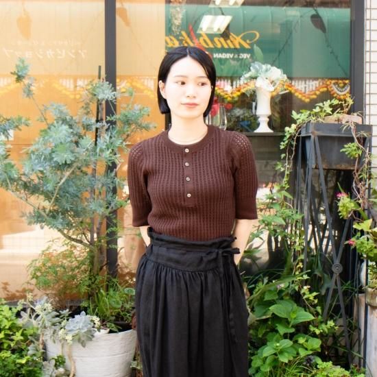 YLEVE（イレーヴ）「ELS ORGANIC COTTON OPEN WORK KN HENLY