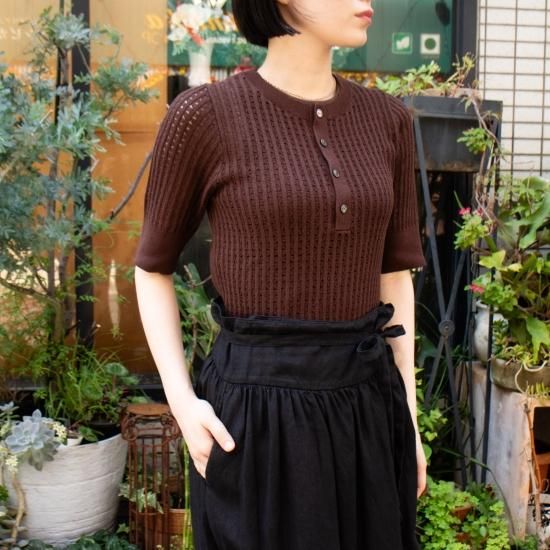YLEVE(イレーヴ)「ELS ORGANIC COTTON OPEN WORK KN HENLY YLEVE(イレーヴ)「ELS ORGANIC COTTON OPEN WORK KN HENLY