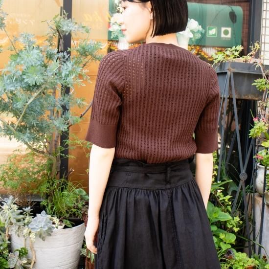 YLEVE（イレーヴ）「ELS ORGANIC COTTON OPEN WORK KN HENLY