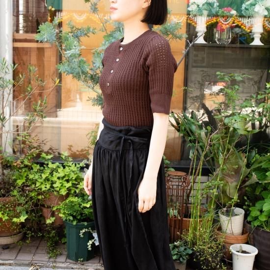 YLEVE（イレーヴ）「ELS ORGANIC COTTON OPEN WORK KN HENLY