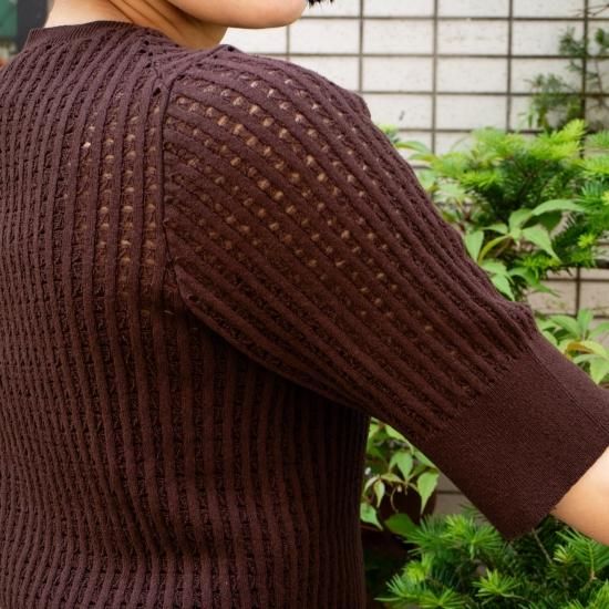 YLEVE（イレーヴ）「ELS ORGANIC COTTON OPEN WORK KN HENLY