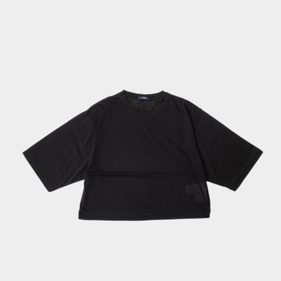 【定価1.4万】イレーヴ YLEVE *COTTON SHEER JERSEY ショートスリーブプルオーバー*1綿ブラック黒Tシャツ(25-2503-101)【90D52】 YLÈVE / COTTON SHEER JERSEY SHORT SLEEVE PULL OVER | YLÈVE