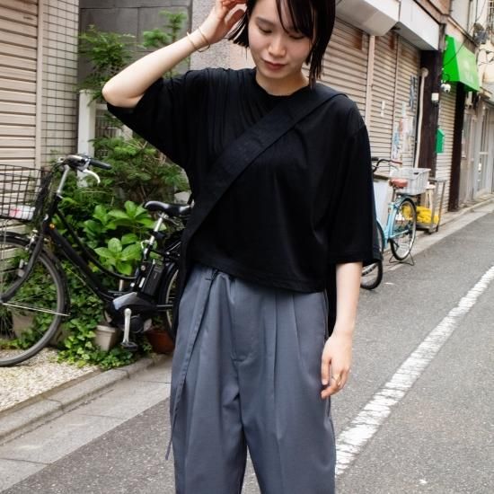 【定価1.4万】イレーヴ YLEVE *COTTON SHEER JERSEY ショートスリーブプルオーバー*1綿ブラック黒Tシャツ(25-2503-101)【90D52】 YLEVE 【定価1.4万】イレーヴ *COTTON SHEER JERSEY ショート