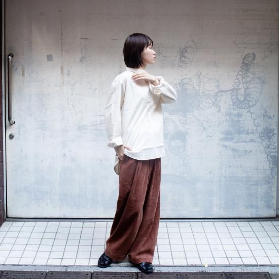 ASEEDONCLOUD　コーデュロイパンツ ASEEDONCLOUD (Handwerker) HW wide trousers / Corduroy - Off
