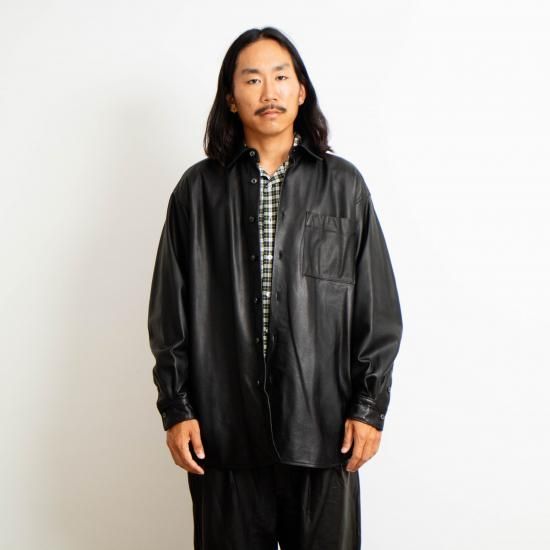 YOKO SAKAMOTO ヨーコサカモト 「LEATHER BIG SHIRT YOKO SAKAMOTO ヨーコサカモト 「LEATHER BIG SHIRT