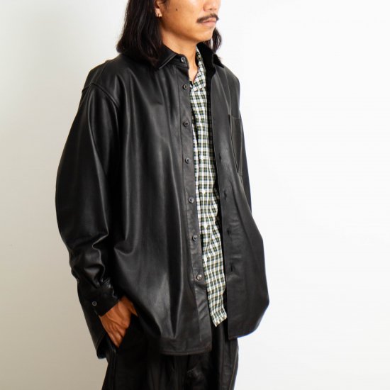 YOKO SAKAMOTO ヨーコサカモト 「LEATHER BIG SHIRT」- WEEKENDER SHOP