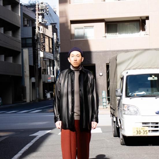 YOKO SAKAMOTO ヨーコサカモト 「LEATHER BIG SHIRT YOKO SAKAMOTO ヨーコサカモト 「LEATHER BIG SHIRT
