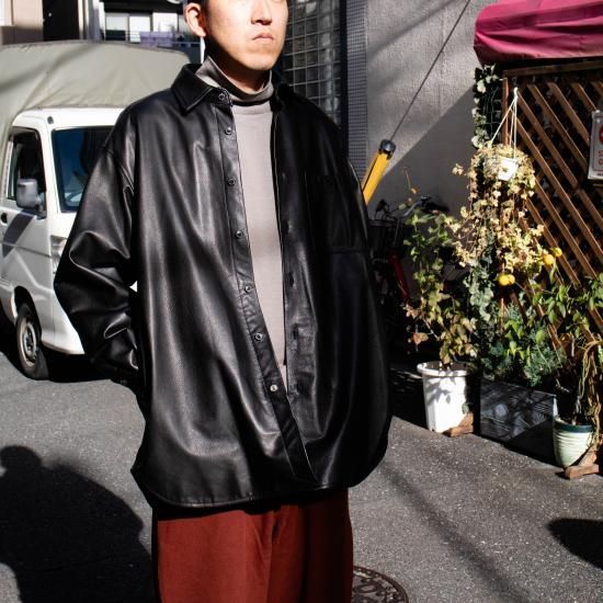 YOKO SAKAMOTO ヨーコサカモト 「LEATHER BIG SHIRT YOKO SAKAMOTO ヨーコサカモト 「LEATHER BIG SHIRT