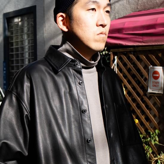 YOKO SAKAMOTO ヨーコサカモト 「LEATHER BIG SHIRT YOKO SAKAMOTO ヨーコサカモト 「LEATHER BIG SHIRT