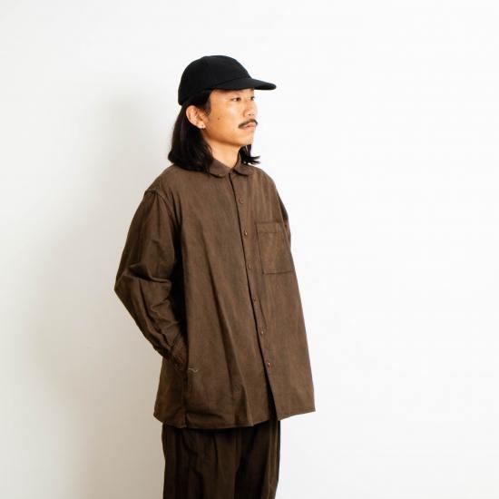 ヨーコサカモト 製品染め シャツ カットソー 1 綿 半袖 YOKO SAKAMOTO ヨーコサカモト WORK SHIRT [SUMI INK] YS - 24AW