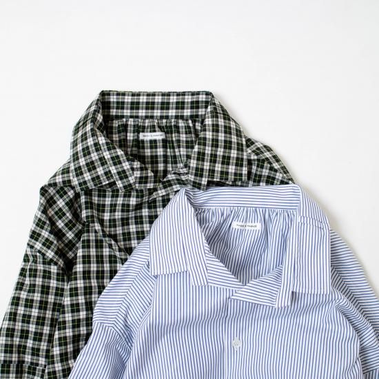 MANAVE Tuck Collar Shirts チェック M MANAVE マナベ Tuck Collar Shirt ＜チェック＞ 商品詳細