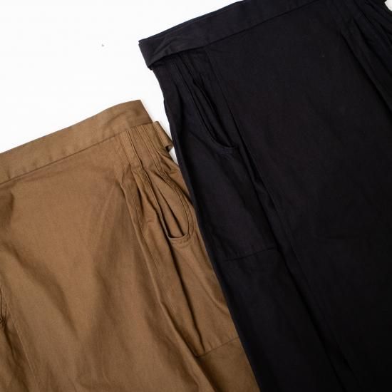 スカート   Apron エプロンスカート apron skirt / コットン cotton / brown・gray