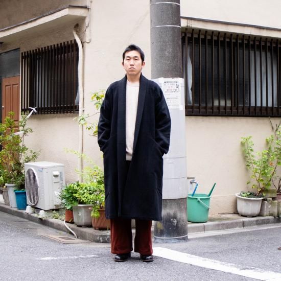 MITTAN ミッタン 「ウールシルクキャメル半纏ロングコート MITTAN ミッタン 「ウールシルクキャメル半纏ロングコート