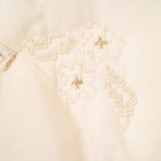 アシードンクラウドガウンコート中綿刺繍花柄ウエストベルトF