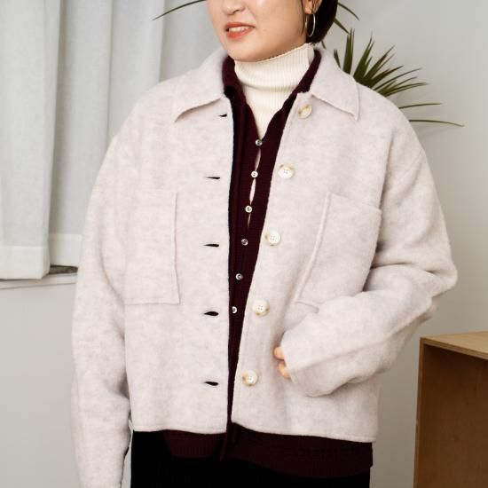 MEYAME メヤメ 「LIGHT WOOL SHORT JACKET」 - WEEKENDER SHOP ANDEL MEYAME メヤメ 「LIGHT WOOL SHORT JACKET」 - WEEKENDER SHOP ANDEL