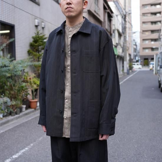 YOKO SAKAMOTO ヨーコサカモト 「WORK SHIRT 「Black」 WOOL