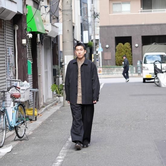 YOKO SAKAMOTO ヨーコサカモト 「WORK SHIRT 「Black」 WOOL