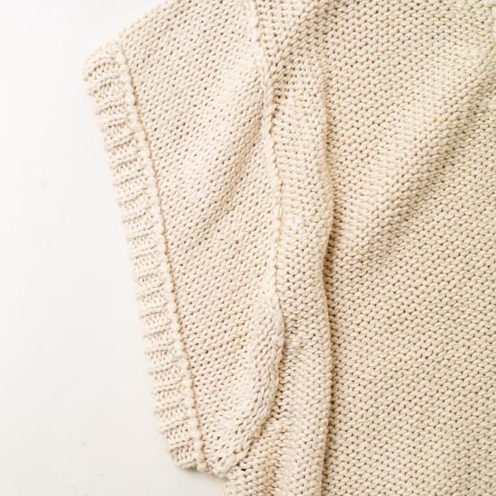 ベスト　COMM.ARCH.  コム・アーチ　HAND FRAMES CHUNKY S/S P/O チャンキー半袖プルオーバー comm.arch. コム・アーチ「Hand Framed Chunky Vest