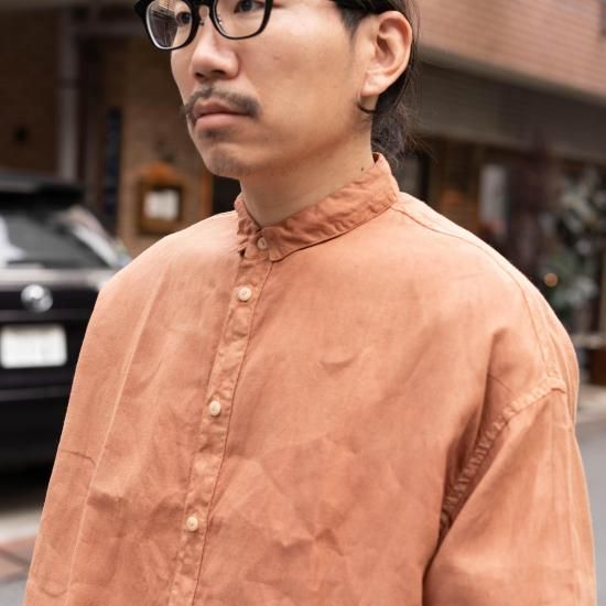 MITTAN ミッタン「やわらか大麻ビッグシャツ（草木濃染） SH-121DC