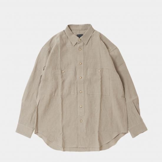 贅沢品 comm.arch. コム・アーチ 「Linen Cotton Chambray B.D Shirt トップス