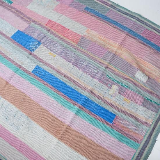 カンタキルト　ブラウンとピンクのグラデーション カンタキルト ブラウンとピンクのグラデーション kantha quilt