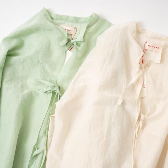 meyame メヤメ　ブラウスジャケット　トップス　アウター　おしゃれ MEYAME / COTTON SILK BLOUSE JACKET PINK メヤメ ブラウス
