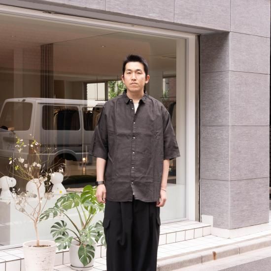 MITTAN ミッタン 「【別注】 半袖大麻シャツ 2（草木濃染）SH