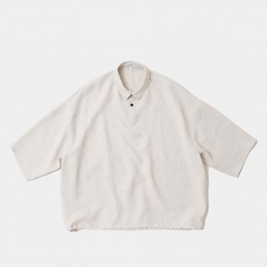 FIRMUM スラブトリアセテート・ツイル 半袖プルオーバー FIRMUM フィルマム 「スラブトリアセテート・ツイル素材