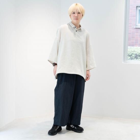 FIRMUM スラブトリアセテート・ツイル 半袖プルオーバー FIRMUM フィルマム 「スラブトリアセテート・ツイル素材