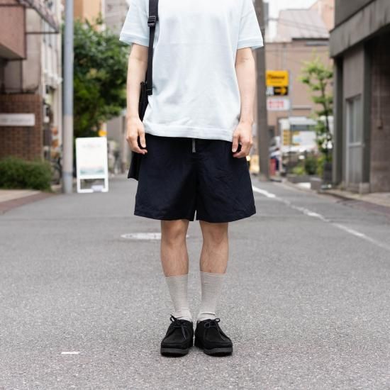 awasa アワサ 「ウールリネン ワイド イージーショーツ