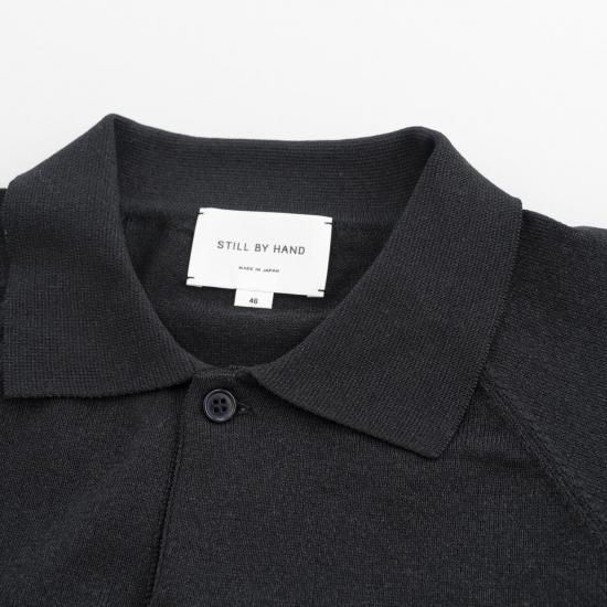 STILL BY HAND コットンシルク ポロシャツ 黒 46 STILL BY HAND コットンシルク ポロシャツ 黒 46 - メルカリ