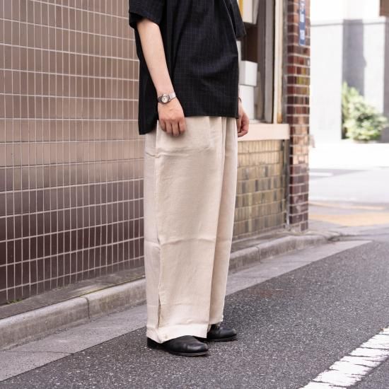 MITTAN ミッタン「亜麻大麻サイドスリットパンツ PT-124