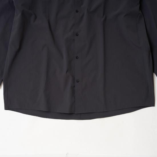 NO CONTROL AIR マットタイプライター スキッパーシャツ BLACK NO CONTROL AIR (ノーコントロールエアー) マットポリエステル