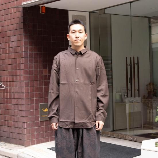 MITTAN ストレッチNMウールシャツ SH-145 茶 サイズ3 25AW MITTAN ［SH-145］ストレッチNMウールシャツ 3色展開 - Maiden Voyage