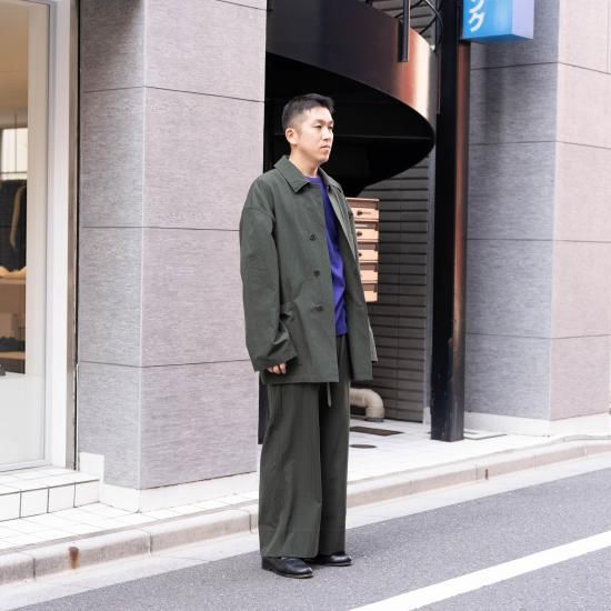 ヨーコサカモト　ウールスラックス YOKO SAKAMOTO ヨーコサカモト BRUSHED WOOL WIDE PANTS [BLACK