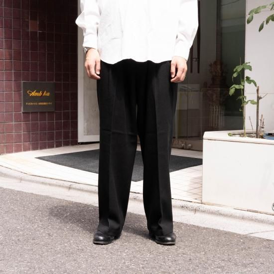 パンツ YOKO SAKAMOTO (M)Double Pleated Trousers YOKO SAKAMOTO ヨーコサカモト 「DOUBLE PLEATED TROUSERS