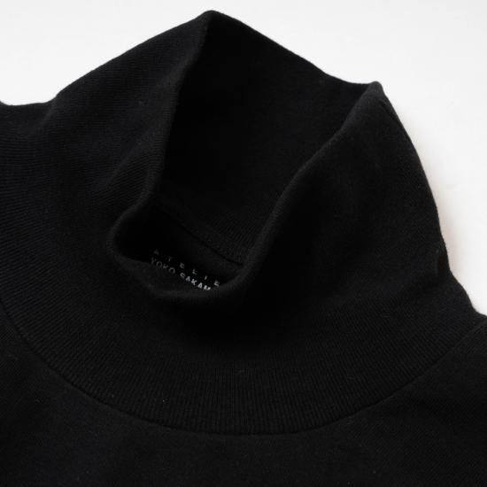 YOKO SAKAMOTO ブラック ヘンリーネック 長袖カットソー L YOKO SAKAMOTO ブラック ヘンリーネック 長袖カットソー L