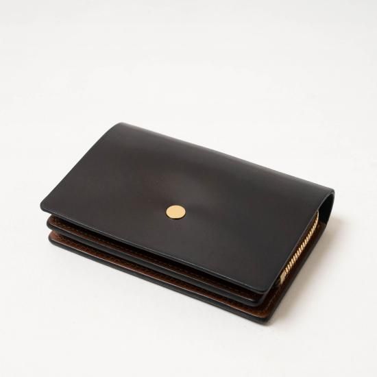 forme change purse コードバン navy forme(フォルメ)】Change purse Cordovan/ Black - VELVET