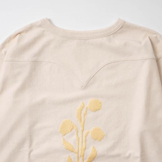 ASEEDONCLOUD アシードンクラウド 「Sandersonia embroidery T-shirt