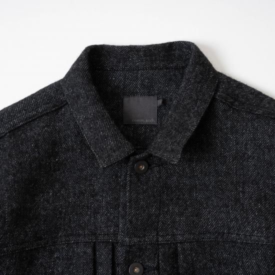 ジャケット・アウター comm. arch wool linen tweed shirt jacket comm.arch. コム・アーチ「Wool Linen Tweed Jacket」－ WEEKENDER